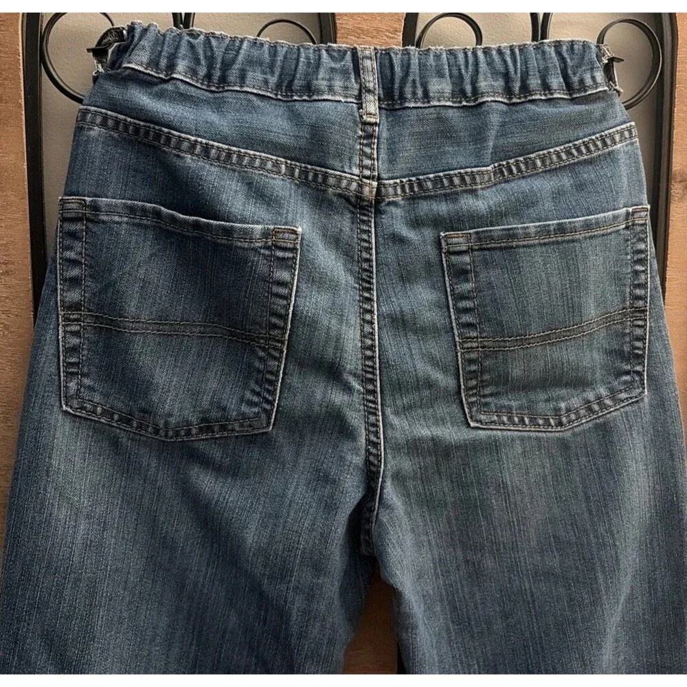 2 Pair Childrens Place Boys Youth Bootcut Jeans Elastic Waist Size 14 Regular